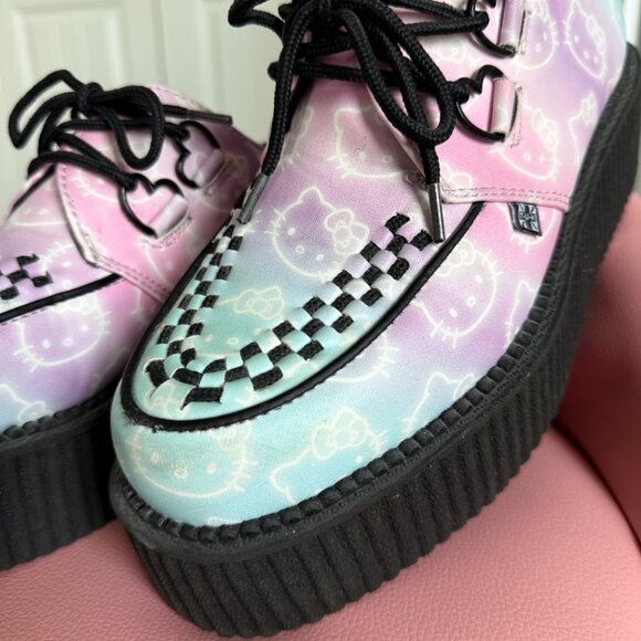 TUK Hello Kitty Kawaii Pastel Ombre Creepers - from *PASTEL GOTH VIDEO!* - Picture 4 of 12